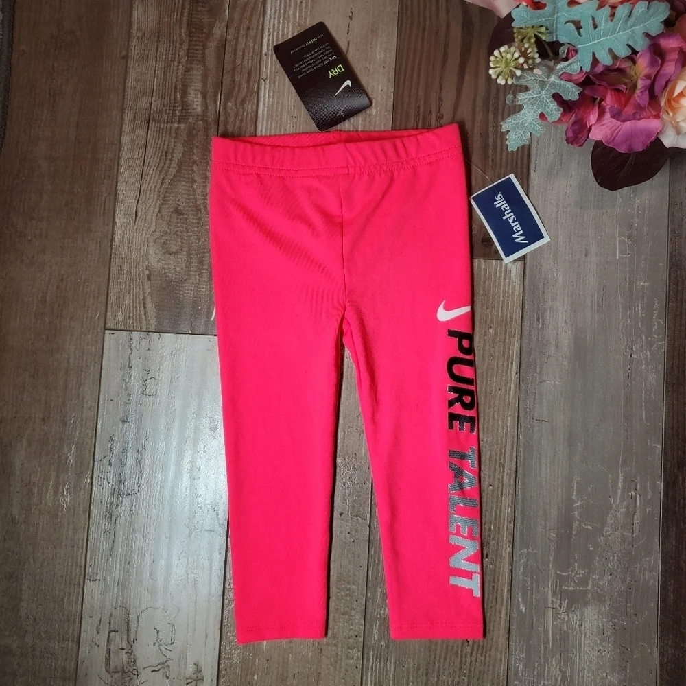 NWT Dri-Fit Nike Racer Pink Toddler Girl Leggings Size 2T